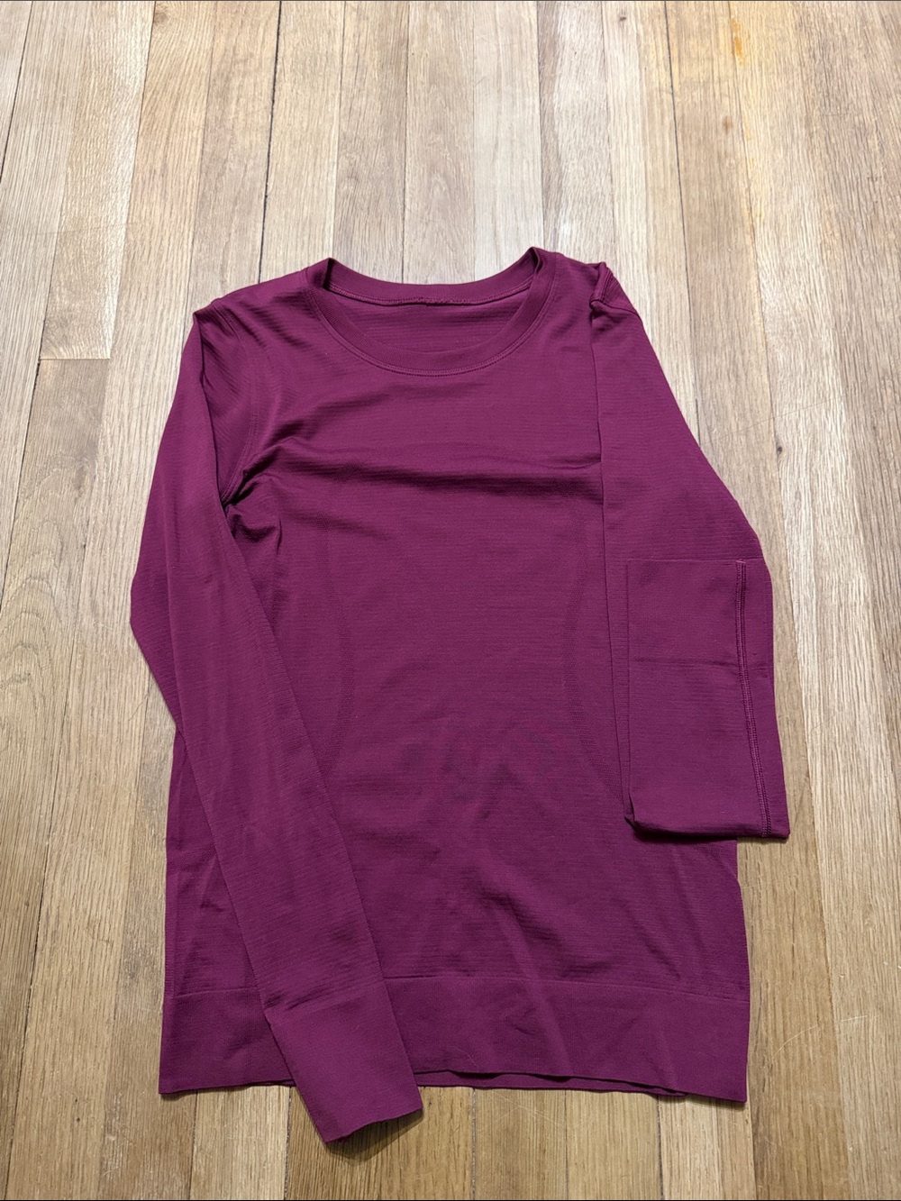 Lululemon Long Sleeve Crewneck Top in Maroon